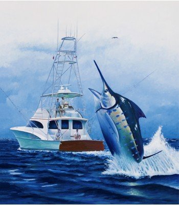 Blue Marlin - Rick Bogert Original Painting